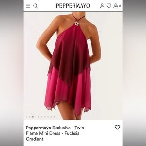 Peppermayo Fuchsia Gradient Mini Dress